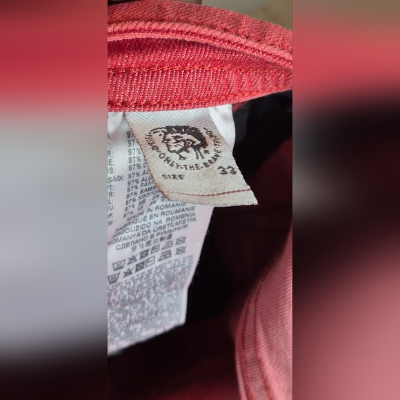 Diesel Men's Bold Red Skinny Jeans - Picture 3 of 15